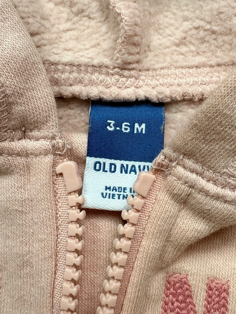 Old Navy Pastel Pink Zip-Up Hooded Sweatshirt